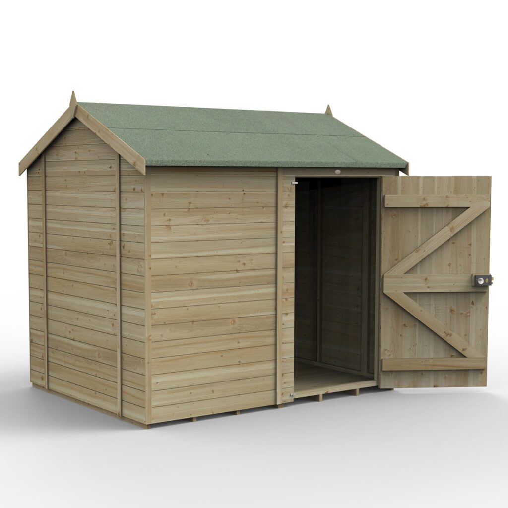 Timberdale 8×6 Reverse Apex Shed No Window 5013053195826 2